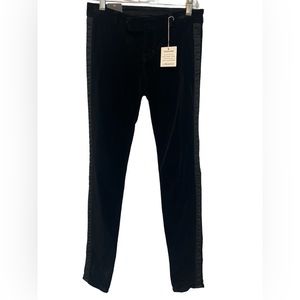 J Brand Katharine Velvet Tuxedo Stripe Pants